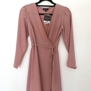 NWT Topshop Pink Wraparound Women’s Dress